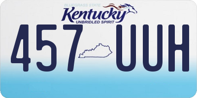 KY license plate 457UUH