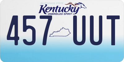 KY license plate 457UUT