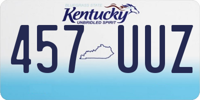 KY license plate 457UUZ