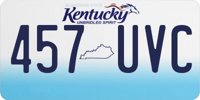 KY license plate 457UVC