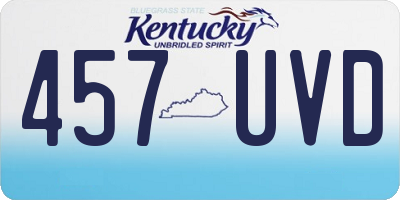 KY license plate 457UVD