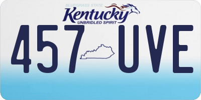 KY license plate 457UVE