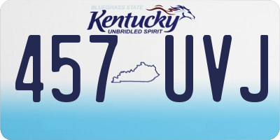 KY license plate 457UVJ