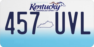 KY license plate 457UVL