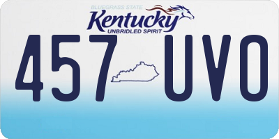 KY license plate 457UVO