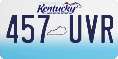 KY license plate 457UVR