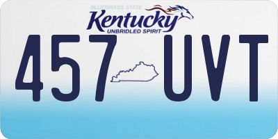 KY license plate 457UVT