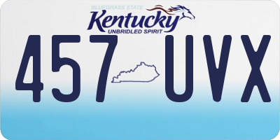 KY license plate 457UVX