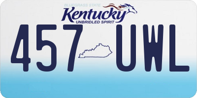 KY license plate 457UWL