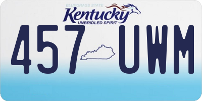 KY license plate 457UWM