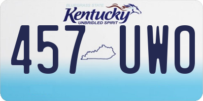 KY license plate 457UWO