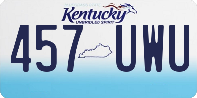 KY license plate 457UWU