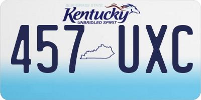 KY license plate 457UXC