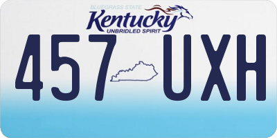 KY license plate 457UXH