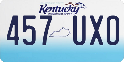 KY license plate 457UXO