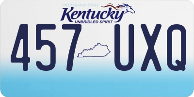 KY license plate 457UXQ