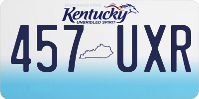 KY license plate 457UXR