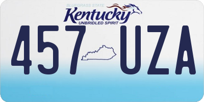 KY license plate 457UZA