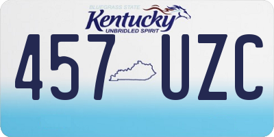 KY license plate 457UZC