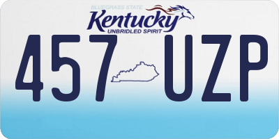 KY license plate 457UZP