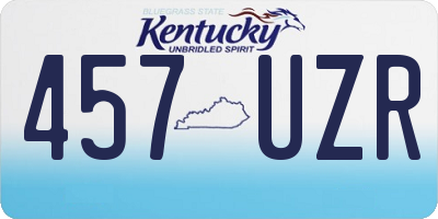 KY license plate 457UZR