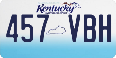 KY license plate 457VBH