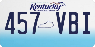 KY license plate 457VBI