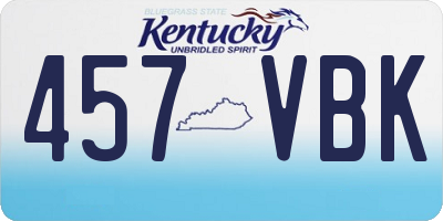 KY license plate 457VBK