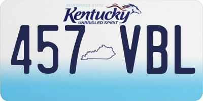 KY license plate 457VBL