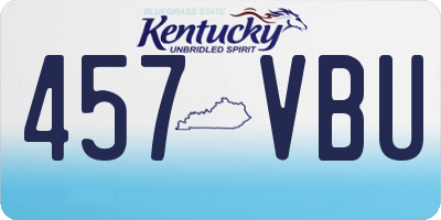 KY license plate 457VBU