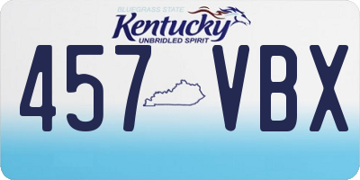 KY license plate 457VBX