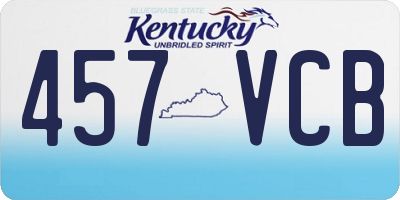 KY license plate 457VCB