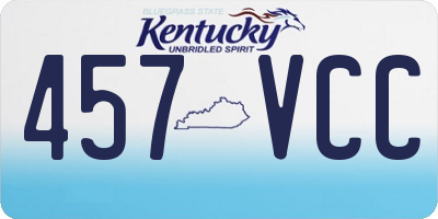 KY license plate 457VCC