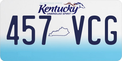 KY license plate 457VCG