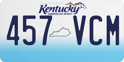 KY license plate 457VCM