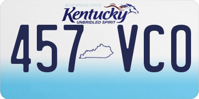 KY license plate 457VCO