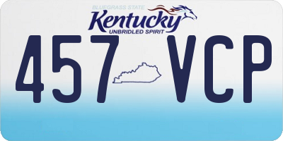 KY license plate 457VCP