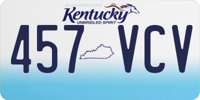 KY license plate 457VCV