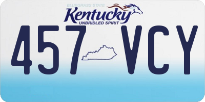 KY license plate 457VCY