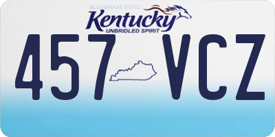 KY license plate 457VCZ