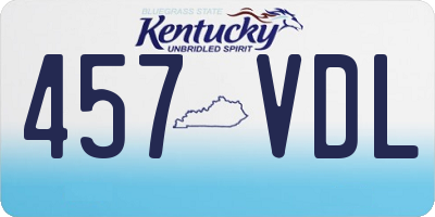 KY license plate 457VDL