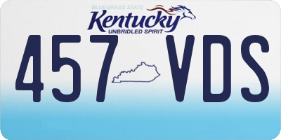 KY license plate 457VDS