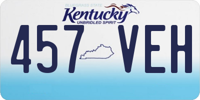 KY license plate 457VEH