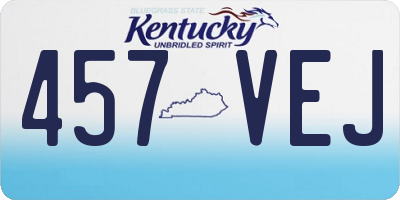 KY license plate 457VEJ