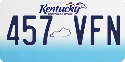 KY license plate 457VFN