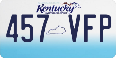 KY license plate 457VFP