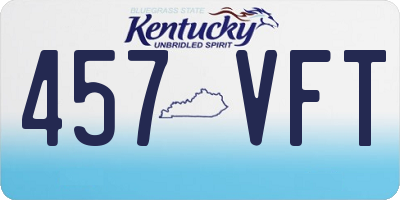 KY license plate 457VFT