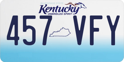 KY license plate 457VFY