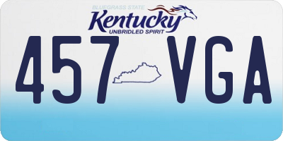 KY license plate 457VGA