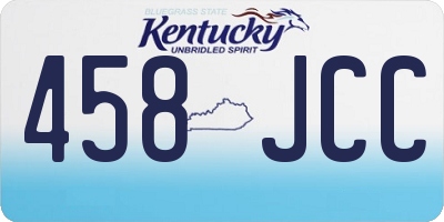 KY license plate 458JCC